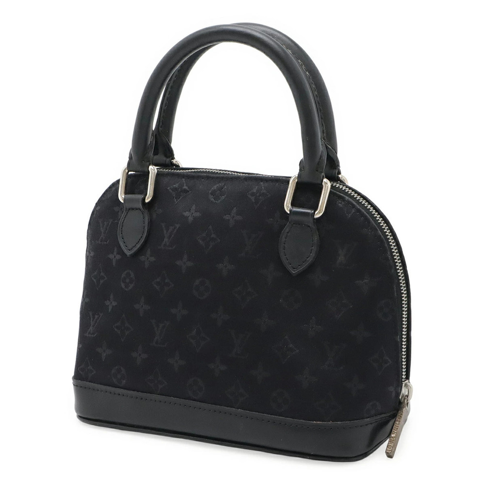 Louis Vuitton Noir Monogram Clutch Accessory Handbag Alma Satin Bag Little Black